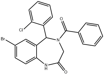 4-benzoyl-7-bromo-5-(2-chlorophenyl)-1,3,4,5-tetrahydro-2H-benzo[e][1,4]diazepin-2-one Structure