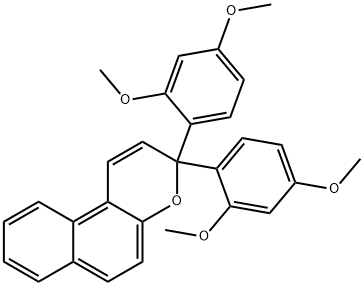 3,3-bis(2,4-dimethoxyphenyl)-3H-benzo[f]chromene 구조식 이미지