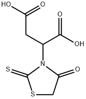 2-(4-OXO-2-THIOXO-THIAZOLIDIN-3-YL)-SUCCINIC ACID 구조식 이미지