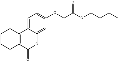 butyl 2-((6-oxo-7,8,9,10-tetrahydro-6H-benzo[c]chromen-3-yl)oxy)acetate Structure