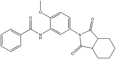 N-[5-(1,3-dioxo-3a,4,5,6,7,7a-hexahydroisoindol-2-yl)-2-methoxyphenyl]benzamide Structure