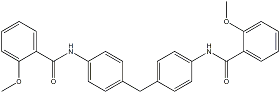 N,N-(methylenebis(4,1-phenylene))bis(2-methoxybenzamide) 구조식 이미지