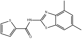 N-(4,6-dimethylbenzo[d]thiazol-2-yl)thiophene-2-carboxamide 구조식 이미지