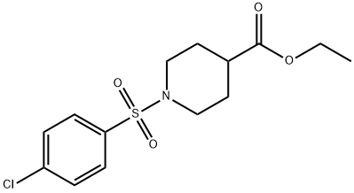 ethyl 1-[(4-chlorophenyl)sulfonyl]piperidine-4-carboxylate Structure