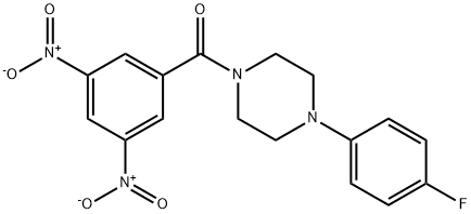 (3,5-dinitrophenyl)[4-(4-fluorophenyl)piperazin-1-yl]methanone 구조식 이미지