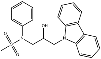 N-(3-(9H-carbazol-9-yl)-2-hydroxypropyl)-N-phenylmethanesulfonamide Structure