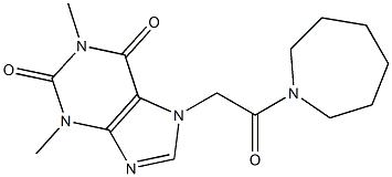 7-[2-(azepan-1-yl)-2-oxoethyl]-1,3-dimethylpurine-2,6-dione Structure