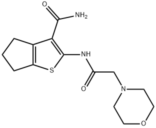 2-(2-morpholinoacetamido)-5,6-dihydro-4H-cyclopenta[b]thiophene-3-carboxamide Structure