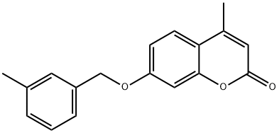 4-methyl-7-((3-methylbenzyl)oxy)-2H-chromen-2-one Structure