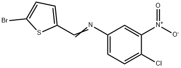 N-[(5-bromo-2-thienyl)methylene]-4-chloro-3-nitroaniline 구조식 이미지