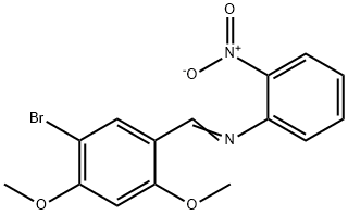 N-(5-bromo-2,4-dimethoxybenzylidene)-2-nitroaniline 구조식 이미지