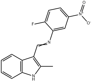 (2-fluoro-5-nitrophenyl)[(2-methyl-1H-indol-3-yl)methylene]amine Structure
