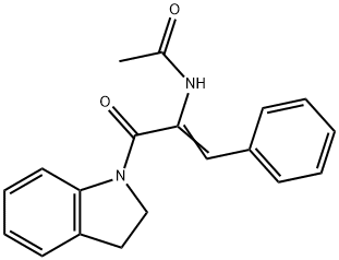 N-[1-(2,3-dihydro-1H-indol-1-ylcarbonyl)-2-phenylvinyl]acetamide Structure