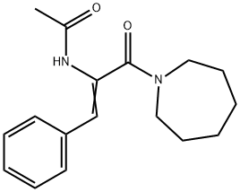 N-[1-(1-azepanylcarbonyl)-2-phenylvinyl]acetamide 구조식 이미지