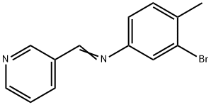 (3-bromo-4-methylphenyl)(3-pyridinylmethylene)amine Structure