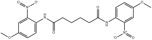 N,N'-bis(4-methoxy-2-nitrophenyl)hexanediamide 구조식 이미지