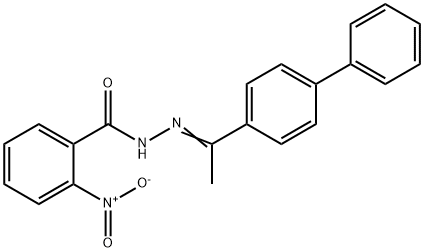 N'-[1-(4-biphenylyl)ethylidene]-2-nitrobenzohydrazide 구조식 이미지