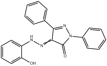 4-[(2-hydroxyphenyl)hydrazono]-2,5-diphenyl-2,4-dihydro-3H-pyrazol-3-one Structure