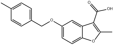 2-methyl-5-((4-methylbenzyl)oxy)benzofuran-3-carboxylic acid 구조식 이미지