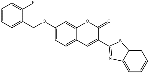 3-(benzo[d]thiazol-2-yl)-7-((2-fluorobenzyl)oxy)-2H-chromen-2-one Structure