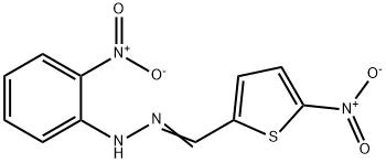 1-(2-nitrophenyl)-2-[(5-nitro-2-thienyl)methylene]hydrazine 구조식 이미지