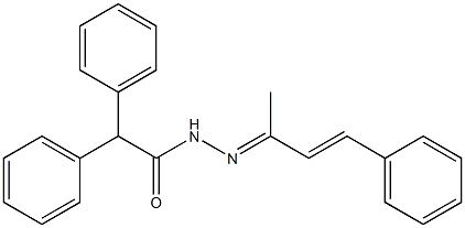 N'-(1-methyl-3-phenyl-2-propen-1-ylidene)-2,2-diphenylacetohydrazide 구조식 이미지