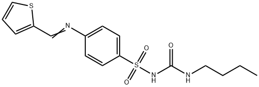 N-[(butylamino)carbonyl]-4-[(2-thienylmethylene)amino]benzenesulfonamide 구조식 이미지