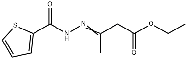 ethyl 3-[(2-thienylcarbonyl)hydrazono]butanoate 구조식 이미지