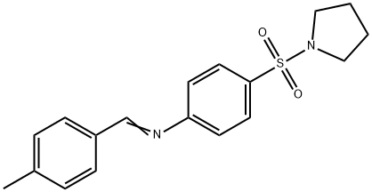 N-(4-methylbenzylidene)-4-(1-pyrrolidinylsulfonyl)aniline 구조식 이미지