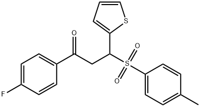 1-(4-fluorophenyl)-3-(thiophen-2-yl)-3-tosylpropan-1-one Structure