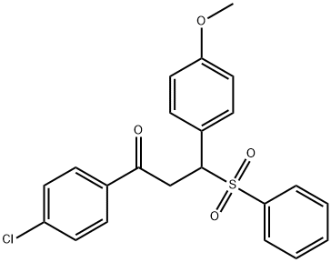 1-(4-chlorophenyl)-3-(4-methoxyphenyl)-3-(phenylsulfonyl)propan-1-one Structure