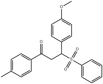 3-(4-methoxyphenyl)-3-(phenylsulfonyl)-1-(p-tolyl)propan-1-one Structure