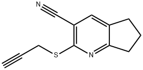 2-(2-propyn-1-ylsulfanyl)-6,7-dihydro-5H-cyclopenta[b]pyridine-3-carbonitrile Structure