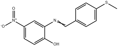 2-{[4-(methylsulfanyl)benzylidene]amino}-4-nitrophenol Structure