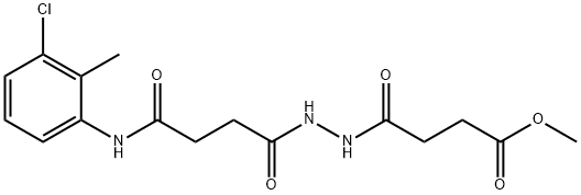 methyl 4-(2-{4-[(3-chloro-2-methylphenyl)amino]-4-oxobutanoyl}hydrazino)-4-oxobutanoate Structure