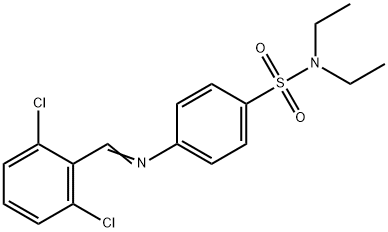 4-[(2,6-dichlorobenzylidene)amino]-N,N-diethylbenzenesulfonamide 구조식 이미지