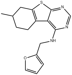 N-(furan-2-ylmethyl)-7-methyl-5,6,7,8-tetrahydrobenzo[4,5]thieno[2,3-d]pyrimidin-4-amine Structure