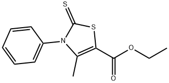 ethyl 4-methyl-3-phenyl-2-thioxo-2,3-dihydro-1,3-thiazole-5-carboxylate 구조식 이미지