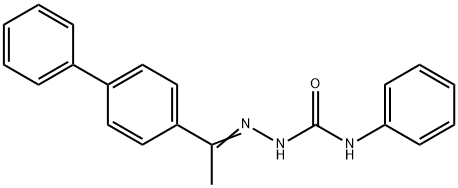 1-(4-biphenylyl)ethanone N-phenylsemicarbazone Structure