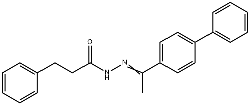 N'-[1-(4-biphenylyl)ethylidene]-3-phenylpropanohydrazide 구조식 이미지