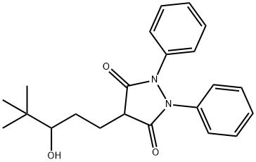 4-(3-hydroxy-4,4-dimethylpentyl)-1,2-diphenylpyrazolidine-3,5-dione 구조식 이미지