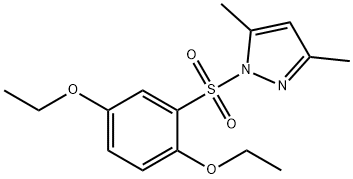 1-((2,5-diethoxyphenyl)sulfonyl)-3,5-dimethyl-1H-pyrazole Structure