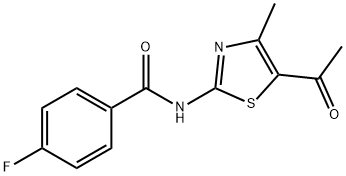 N-(5-acetyl-4-methylthiazol-2-yl)-4-fluorobenzamide Structure