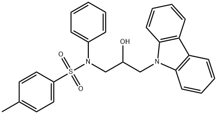 N-(3-(9H-carbazol-9-yl)-2-hydroxypropyl)-4-methyl-N-phenylbenzenesulfonamide 구조식 이미지