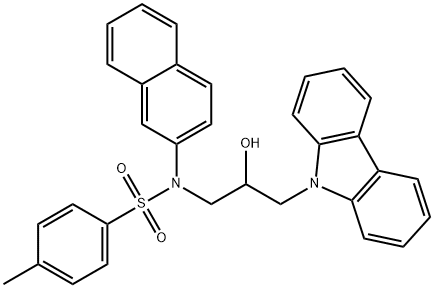 N-(3-(9H-carbazol-9-yl)-2-hydroxypropyl)-4-methyl-N-(naphthalen-2-yl)benzenesulfonamide Structure