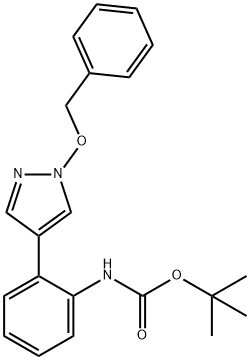 [2-(1-Benzyloxy-1H-pyrazol-4-yl)-phenyl]-carbamic acid tert-butyl ester Structure