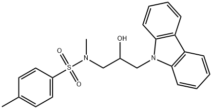 N-(3-(9H-carbazol-9-yl)-2-hydroxypropyl)-N,4-dimethylbenzenesulfonamide Structure