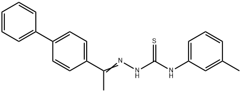 1-(4-biphenylyl)ethanone N-(3-methylphenyl)thiosemicarbazone Structure