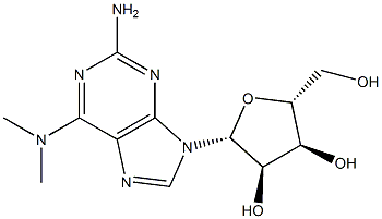 Adenosine, 2-amino-N,N-dimethyl- Structure