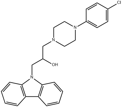 1-(9H-carbazol-9-yl)-3-(4-(4-chlorophenyl)piperazin-1-yl)propan-2-ol 구조식 이미지